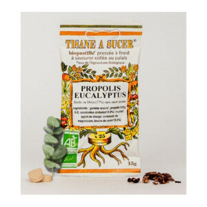 Bio pastilles Propolis-Eucalyptus - sans sucre, naturelles, fabriquées en France