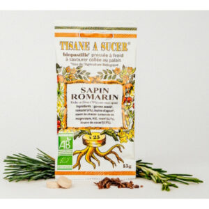 Bio pastilles Sapin-Romarin - sans sucre, naturelles, fabriquées en France