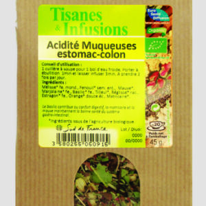Tisane Acidité muqueuses estomac colon Bio 110 gr