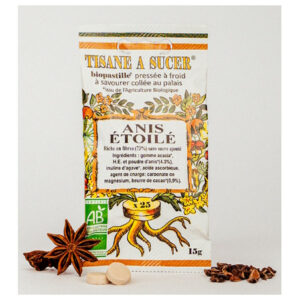 Bio pastilles Anis Étoilé - sans sucre, naturelles, fabriquées en France