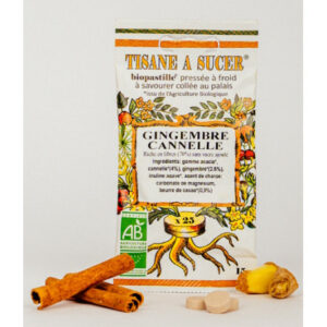 Bio pastilles Gingembre-Cannelle - sans sucre, naturelles, fabriquées en France