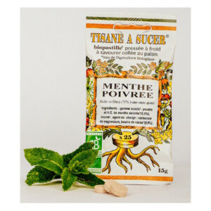 Bio pastilles Menthe Poivrée - sans sucre, naturelles, fabriquées en France