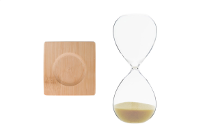 Sablier 5 mn en verre et bois de hêtre – Image 2